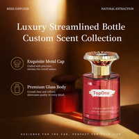 TopOne 120ml Désodorisant de voiture de luxe, parfum automobile longue durée avec flacon en verre, logo personnalisé, fabricant OEM ODM