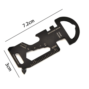 כלי מפתח כלי edc כיס כלי מפתח כלי edc עם פותחן בקבוק סרגל מברג - Product Image 4