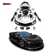 Kit carrosserie en fibre de carbone sèche style MSY pour Ferrari SF90, comprenant pare-chocs avant et arrière, jupes latérales et capot, prix usine
