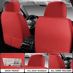 Housses de siège universelles en <span class=keywords><strong>cuir</strong></span> PU FXAP pour <span class=keywords><strong>Jeep</strong></span> <span class=keywords><strong>Renegade</strong></span> Fiat 500X, résistantes à l'usure, motif diamant, ensemble complet - Product Image 4
