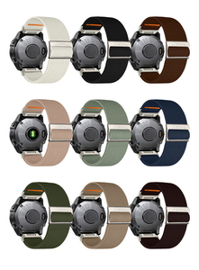 Nouveau <span class=keywords><strong>bracelet</strong></span> de montre en nylon élastique 22 mm 26 mm, <span class=keywords><strong>bracelet</strong></span> de remplacement Quickfit pour <span class=keywords><strong>Garmin</strong></span> Descent MK3i <span class=keywords><strong>Instinct</strong></span> Fenix 8/7/6 - Product Image 3