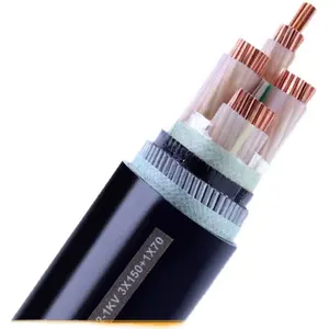 0,6/1KV cobre trenzado SWA Cable blindado Xlpe Cable precios 4 núcleos 25mm