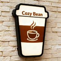 Enseigne lumineuse LED rectangulaire décorative à suspendre en extérieur, en acrylique, à une face, avec taille personnalisable et design résistant aux intempéries