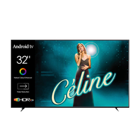 Téléviseur intelligent Android DLED 32 pouces HD sans cadre WIFI Téléviseur LED avec télécommande