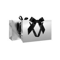 Sacs cadeaux en papier blanc recyclé écologiques de luxe avec logo personnalisé, ruban pour mariage, artisanat, cosmétiques, bougies, emballage de vêtements