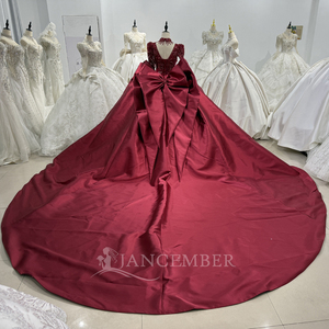 Vestidos de Novia Modernos, Vestido de Novia Estilo Princesa, Escote Corazón, Cola de Capilla, Largo hasta el Suelo, Espalda Descubierta, Color Caramelo, Hecho a Mano - Product Image 6