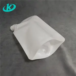 500 Ml Milk White Stand Up Spout Pouch Flexible Use Food Grade Material Nozzle Doypack For Liquid Powder Detergent