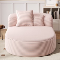 Kostenloser Versand in die USA Chaiselongue Sofa Knochenloses Couch-Sofa Schlafsofa Kompressionssofa mit Zwei Kissen für Wohnzimmer Schlafzimmer