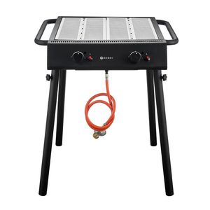 Attrezzatura da Cucina Commerciale Xantos HENDI Nero, Griglia a Gas 95kW, 770x710x(H)870mm, Nera con Griglia 770x710x(H)870mm - Product Image 1