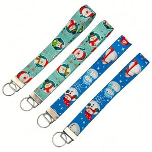 Llavero al por mayor con cordón corto, clip metálico, hebilla de tela, cordón de muñeca, poliéster de transferencia térmica, anillo para llaves de teléfono móvil - Product Image 1