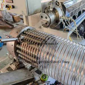 Flexibler Stahldraht spiralförmiger TPU-Luftkanalschlauch-Herstellungsmaschine PU-Staubentnahmeschlauch-Produktionslinie