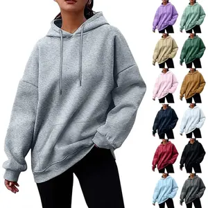 Keluaran baru 2024 Hoodie wanita berkualitas tinggi katun tebal ukuran Plus desain dipersonalisasi cetak Puff Label OEM dibuat di Bangladesh