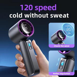 Portable High <b>Speed</b> Fan 3000mAh Battery Stepless Wind <b>Control</b> Brushless Pocket Cooler For Camping Hiking Office Desk - Product Image 5