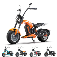 Sepeda helikopter Citycoco elektrik 3000W, sepeda skuter dua roda ganda kecepatan maksimal 17 inci untuk dewasa 60km/jam