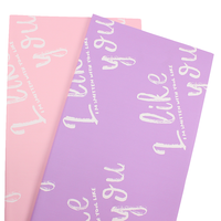 Papier d'emballage personnalisé imprimé « Je t'aime » pour bouquets de fleurs, feuilles de papier pour emballages cadeaux DIY, papier pour fleuristes