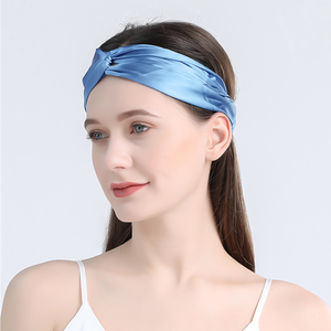 Bandeau pour femme en soie de mûrier 100% faite main, durable, toutes saisons, de haute qualité, avec nœud papillon, logo personnalisé, vente en gros - Product Image 4