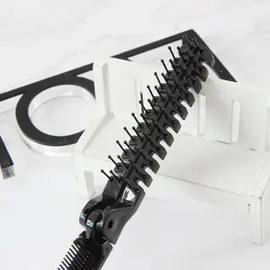 Free Sample Trendy Creative Beauty Hair Foldable Comb Portable Travel Double Sided Small Folding Hair Comb