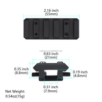 Support de montage de lunette ECHAIN Rib-Rail en alliage d'aluminium à 5 ou 8 rainures pour accessoires de chasse tactiques 1913