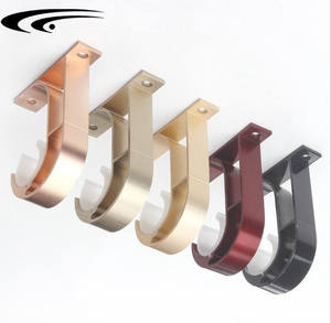 Tringle à rideau en alliage d'aluminium épais, simple et double, 1 cm, style européen, silencieuse, type romain, avec support de rail et accessoires inclus - Product Image 1