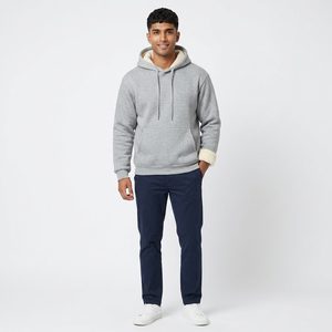 Sweat-shirt unisexe 100% coton, basique, personnalisé, de haute qualité, en molleton épais, en spandex, pull à capuche brodé, pull d'hiver pour homme - Product Image 1