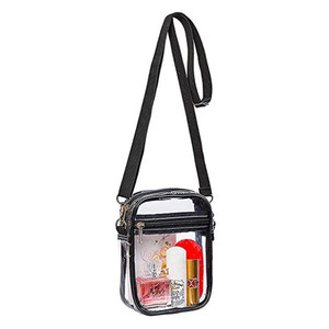 Bolso bandolera transparente ajustable para mujer, bolso impermeable transparente aprobado por el estadio con correa cruzada transparente para el hombro - Product Image 6