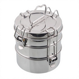 Lonchera Clásica Desmontable de Acero Inoxidable con 4 Clips de Cierre, Contenedor de Alimentos Metálico Ecológico y Sostenible para Conservar la Frescura - Product Image 1