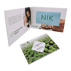 Chất lượng cao 7 inch Màn hình LCD bưu phẩm Album ảnh kỹ thuật số tùy chỉnh quảng cáo giấy âm nhạc thẻ <span class=keywords><strong>video</strong></span> Brochure Thẻ quà tặng - Product Image 1