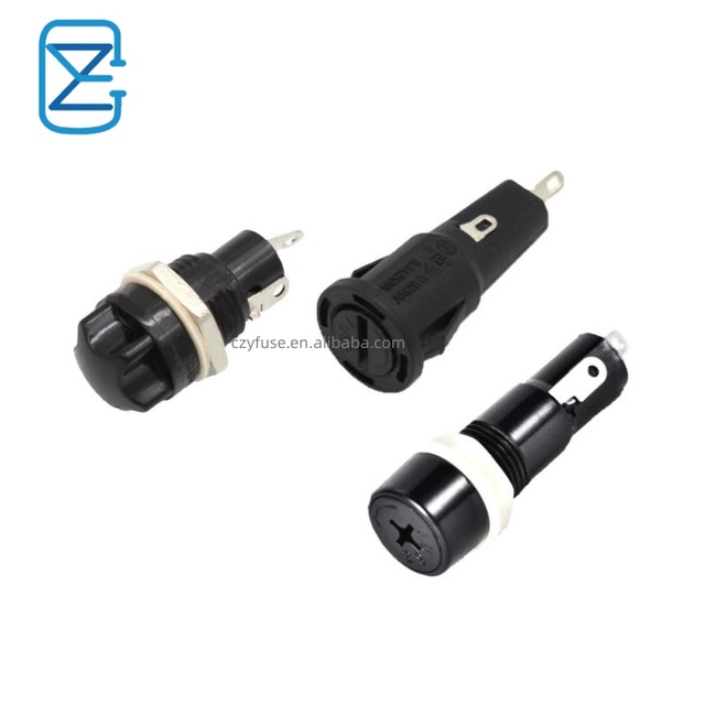 High Quality 10A 250V Glass Fuse Holder 5x20 Fuse Hole 12mm High Temperature PCB Panel 5*20mm Fuse Holder