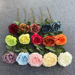 Rosas <span class=keywords><strong>Artificiales</strong></span> de Seda al por Mayor para Decoración de Bodas, Tallo Único, Color Blanco y Rojo, en Paquetes para Decoración de Eventos y Fiestas - Product Image 6