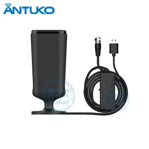 Antena Tv Hd DVB-T2/ATSC, Antena Tv Hd Digital, Antena Tv Hitam untuk Tv Pintar Yang Diperkuat Hdtv Dalam Ruangan Di 75 Ohm Utuok