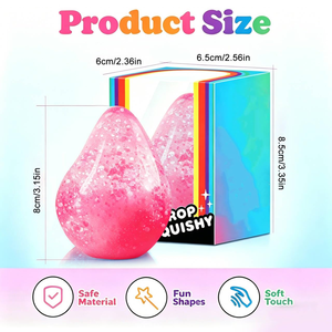 NeeDohd Style Dream Drop Silicone & TPE Squishy <b>Fidget</b> Toy for Adults-Water Drop Squeeze Stress Relief Sensory Toy - Product Image 2