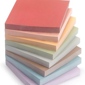 Bloc-notes adhésifs en papier personnalisables en gros, 8 couleurs vintage, 3x3 pouces, blocs-notes mémo, utilisation à l'école, à la maison, au bureau, 80 feuilles/bloc - Product Image 2