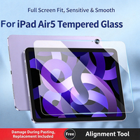Protection d'écran en verre trempé sans bords pour iPad Air 5, iPad 10.9, iPad 11, anti-éclats, anti-lumière bleue