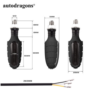 Intermitentes Universales para Motocicleta, Señales de Parada, Luces de Circulación Diurna, Intermitentes de Agua Fluida 4 en 1, Luz Trasera, Luz de Freno - Product Image 3