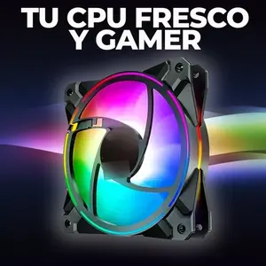 Ventilateur de jeu RGB 12 cm, refroidissement par air pour CPU, roulement à billes hydro, 2200 tr/min, 65 CFM, silencieux, 20 dBA, 3 broches/4 broches, modèle EGTMA CLR44 avec LED colorées - Product Image 4