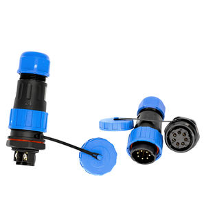 Lehim-ücretsiz su geçirmez hızlı bağlantı ortak tel bağlayıcı erkek kadın priz TY24 geri Nut-7P 10A dairesel kablo konnektörleri - Product Image 1