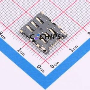 K-DYX-009 SIM Card Connector SMD Connector Flip Cover Type Nano SIM Card Card Holder 1.5mm - Product Image 2