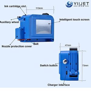 Impressora Portátil Mini <span class=keywords><strong>CIJ</strong></span> de 600dpi 12.7mm com Tinta de Secagem Rápida para Cartões, Papel, Etiquetas, Tecido, Plástico, Talheres e Sacolas para Viagem - Product Image 6