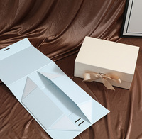 22*16,5*8,8cm Luxuriöse Faltbare Karton-Geschenkboxen mit Magnetverschluss und Prägung für Perücken und Haarbündel - Recycelt