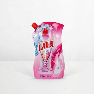 Personalizado Impresso Levante-se Embalagem Bolsa Saco com Parafuso Canto Bico para Sabão Líquido Detergente Shampoo Chemicals - Product Image 3