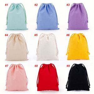 ถุงผ้ากันฝุ่นเปล่าขายส่งจากโรงงาน พร้อมพิมพ์โลโก้ ถุงผ้าฝ้ายแบบมีเชือกผูก พกพาสะดวก ใช้ซ้ำได้ - Product Image 2