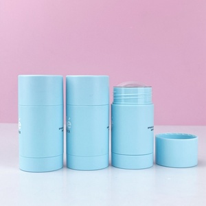 Round Twist up Salve <b>Plastic</b> Deodorant <b>Tube</b> 15ml 30ml 50ml 75g Matte Blue Color Empty <b>Plastic</b> Deodorant Stick Container - Product Image 5