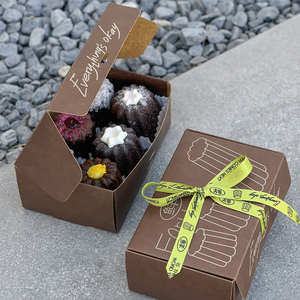 Caja de Pastelería de Lujo con Impresión Personalizada, Empaque de Papel Kraft de Grado Alimenticio con Cinta, Caja para Envíos de Galletas, Pasteles y Postres para Bodas y Fiestas - Product Image 3