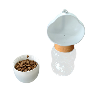 Evcil Hayvan Taşınabilir Su ve Mama Şişesi Kompakt Hafif Sızdırmaz 2'si 1 Arada Saklama Şişesi Açık Hava Evcil Hayvan Gezdirme Seyahati için - Product Image 1