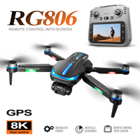 Drone RC RG806MAX avec écran de contrôle, photographie aérienne, moteur brushless, évitement d'obstacles pour enfants