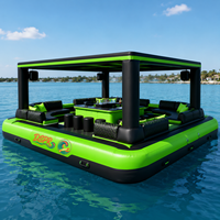 Île flottante gonflable personnalisée pour château aquatique, bar flottant, plateforme pour lac, piscine, complexe hôtelier, parc aquatique, location pour fêtes, utilisation extérieure