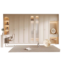 Vente directe usine : Grande armoire en bois pour chambre à coucher, meuble coiffeuse ouverte, armoire portable économique, MDF