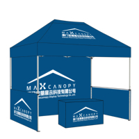 0710 Gazebo de toit de tente d'exposition commerciale en acier imprimé pour des événements extérieurs Auvent pop-up pour les promotions publicitaires en vente