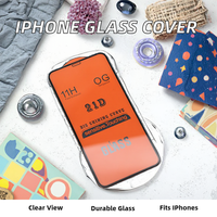 Accessoires pour téléphone 21D 11H 2.5D HD pour iPhone 15 Pro Protection d'écran en verre trempé ESD pour iPhone 12 Protection d'écran