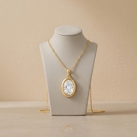Collier classique en moissanite en argent 925 pour femme, idéal pour le bureau et les tenues décontractées, avec chaîne fine hypoallergénique
